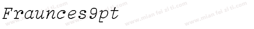 Fraunces9pt LightItalic字体转换